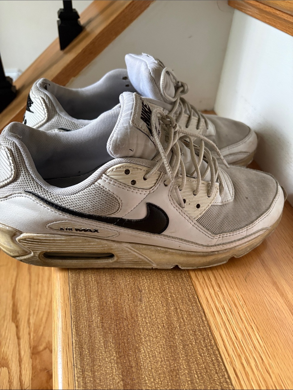 Nike White and Black Air Max Men's Sneakers